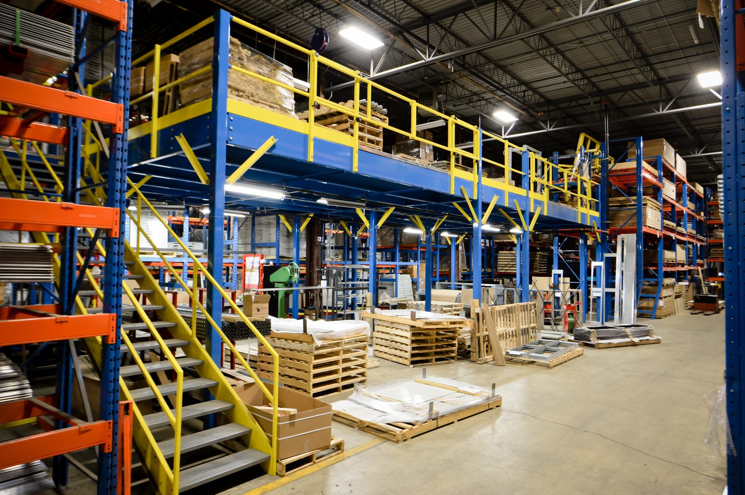 mezzanine, racking, industriel