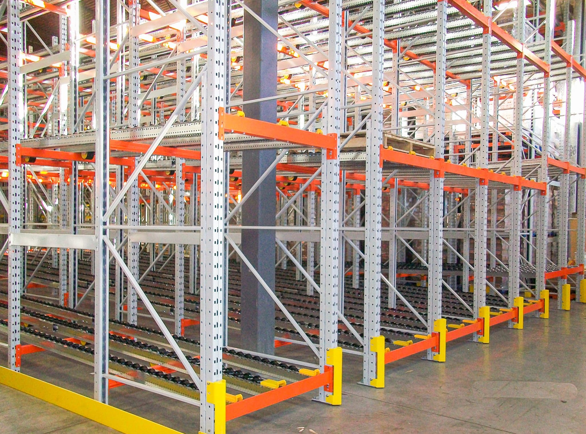 pallet flow, entrepot, racking, palletier